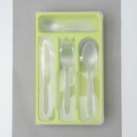 Лоток для столовых приборов с крышкой Доляна, 30&times;18&times;4,5 см, цвет МИКС