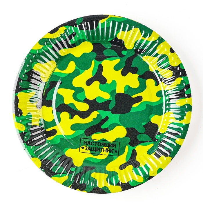 Набор посуды одноразовый &laquo;Военный&raquo;, 12 стаканов, 12 тарелок