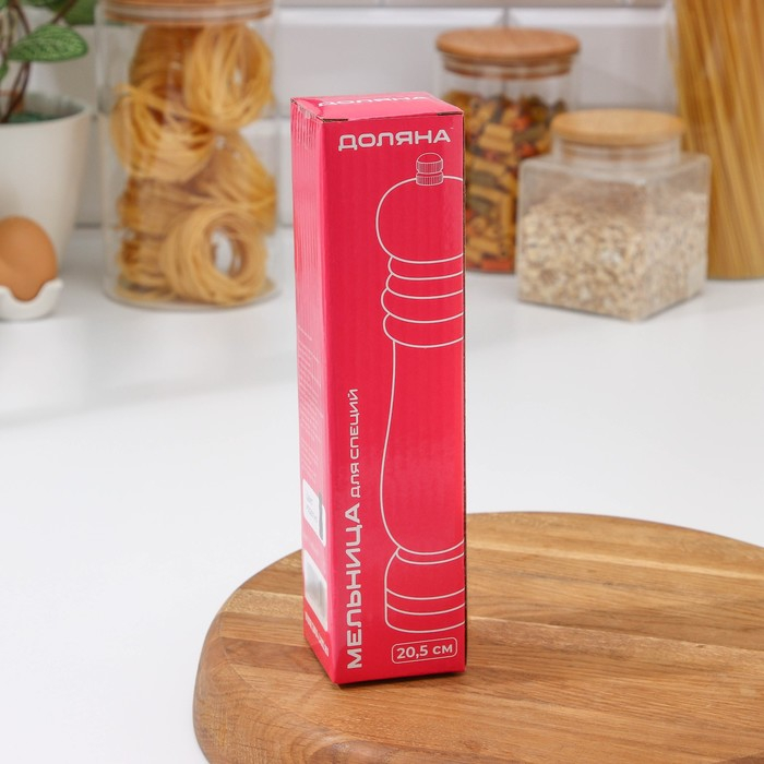 Мельница для специй Доляна &laquo;Дуновение леса&raquo;, 21&times;5 см, керамический механизм, цвет коричневый