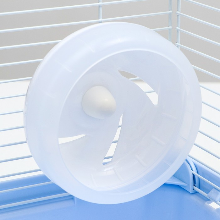 Клетка для грызунов укомплектованная, 23 х 19 х 28 см, голубая