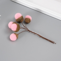 Цветы для декорирования "Хлопчик" розовый 1 букет= 6 веточек d=2 см 11 см