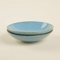 Набор мисок фарфоровых SL Home &laquo;Аззура&raquo;, 380 мл, d=16,5 см, цвет голубой