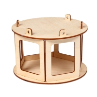 Деревянная кормушка-конструктор для птиц &laquo;Беседка&raquo; своими руками, 16.5 &times; 16.5 &times; 10 см, Greengo