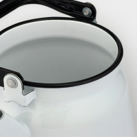 Чайник, 3,5 л, без деколи, эмалированная крышка, индукция, цвет белый