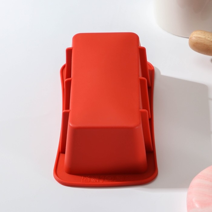 Форма для выпечки Доляна &laquo;Хлеб&raquo;, силикон, 16,7&times;8,5&times;4,8 см, внутр.размер 14,7&times;6,5 см, цвет МИКС