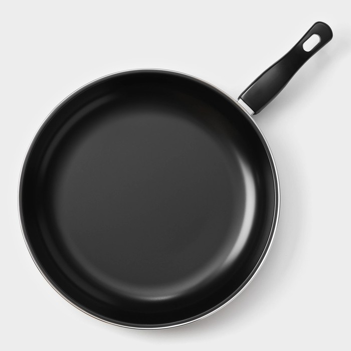 Набор сковород &laquo;Жаклин&raquo;, 3 предмета: 20/25/30&times;4 см, антипригарное покрытие, цвет чёрный