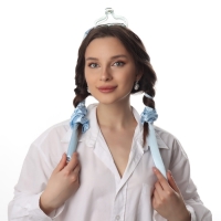 Набор для завивки &laquo;Волшебный локон&raquo;, 4 предмета: бигуди, резинки - 2 шт, крабик, цвет розовый