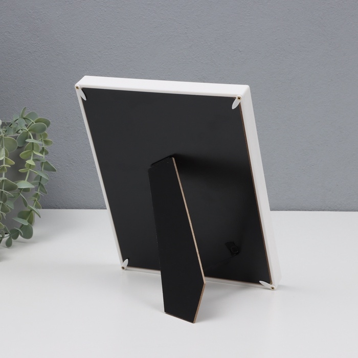 Фоторамка пластик на 1 фото13х18 см "Сердце с бантиком" белый бумага тиснение 18х2х23 см