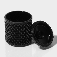 Сахарница стеклянная Доляна &laquo;Малифисента&raquo;, 280 мл, 8,5&times;14 см, цвет чёрный