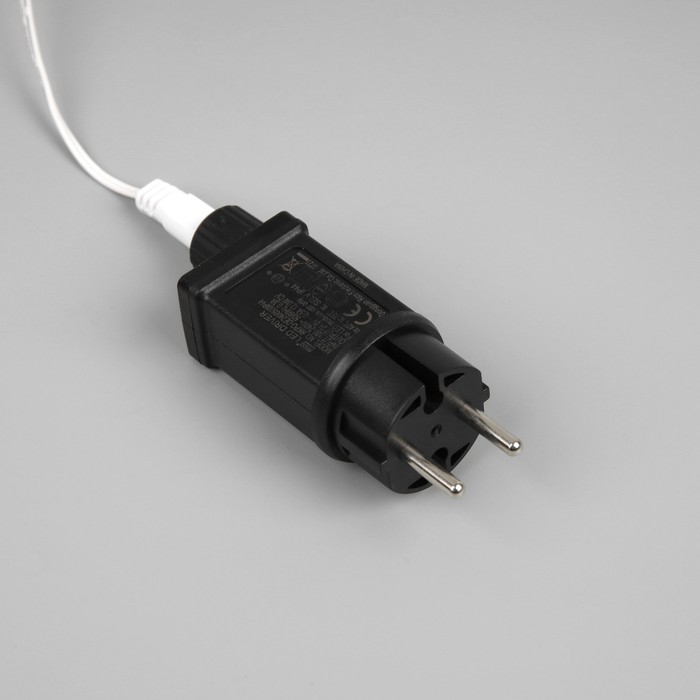 Гирлянда &laquo;Нить&raquo; 10 м, IP44, УМС, белая нить, 100 LED, свечение белое, мерцание всех светодиодов, 24 В