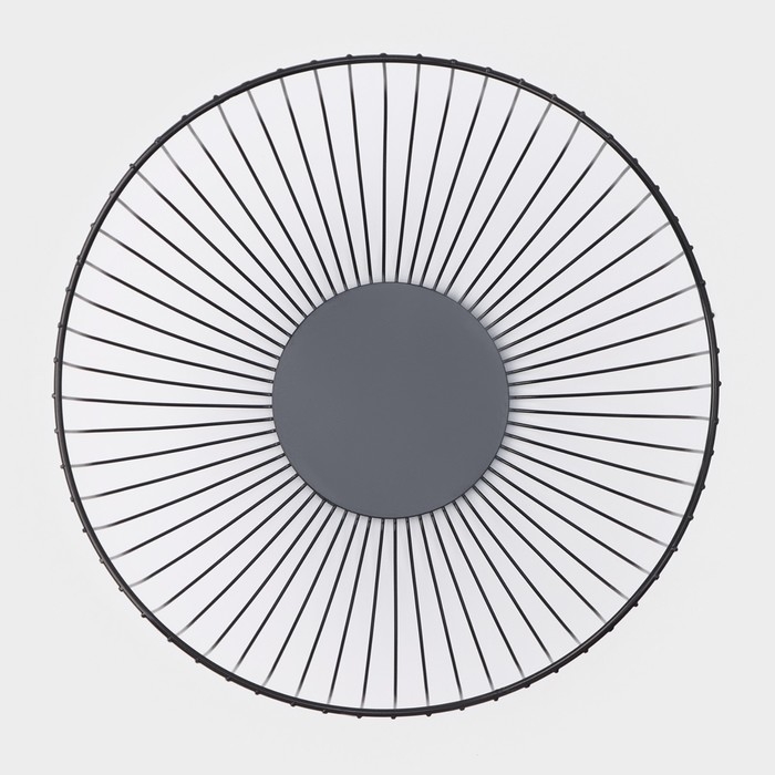 Фруктовница Доляна &laquo;Лайн&raquo;, 26&times;26&times;12,5 см, чёрный