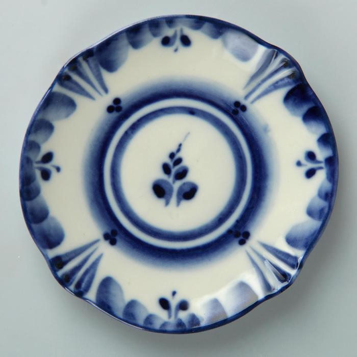 Блюдце &laquo;Силуэт&raquo;, 9х9х1 см, гжель