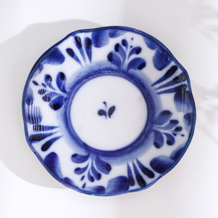 Блюдце &laquo;Силуэт&raquo;, 9х9х1 см, гжель