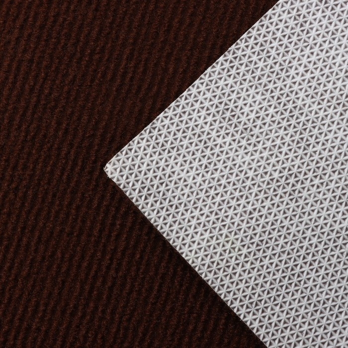 Коврик придверный Доляна My home, 50&times;80 см, влаговпитывающий, светящийся в темноте, цвет коричневый