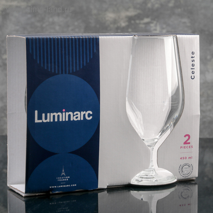 Набор стеклянных бокалов для пива &laquo;Селест&raquo;, 450 мл, 2 шт