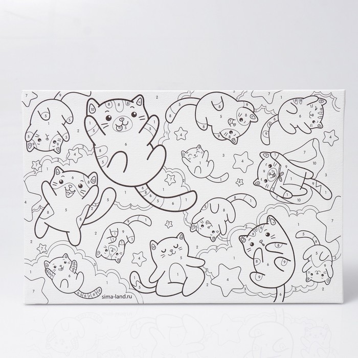 Картина по номерам для детей &laquo;Парящие котята&raquo;, 20 х 30 см