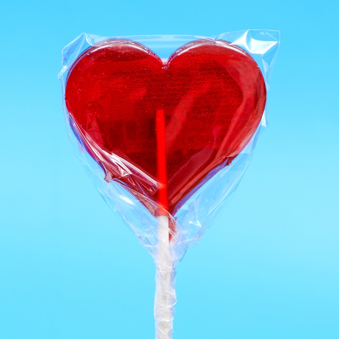 Новый год. Карамель леденцовая Lenco, &laquo;Сердечко&raquo; со вкусом клубники, 40 г