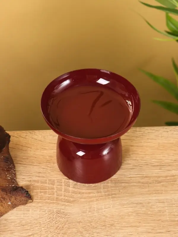 Подсвечник на 1 свечу "Сливовый" глянцевый 10х10х9 см