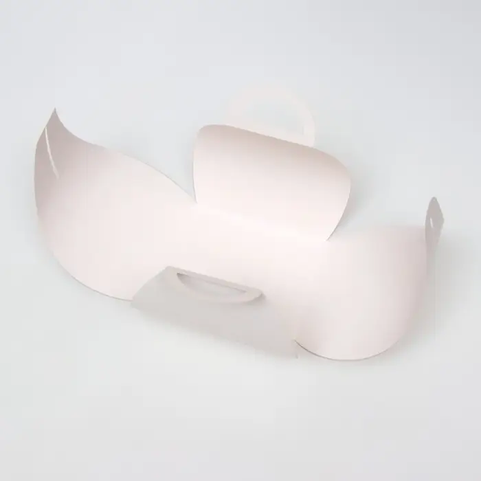 Коробка под бенто - торт без окна, белая, 12.5&times;10.5&times;11 см