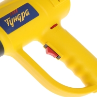 Строительный фен ТУНДРА, 2000 Вт, 250-500 л/мин, плавная регулировка 60-600 &deg;С, ЖК-дисплей