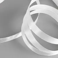 Лента атласная, 10 мм, 23&plusmn;1 м, белая №01