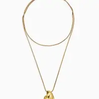 Кулон на цепочке "Ракушка", цвет золото 75см