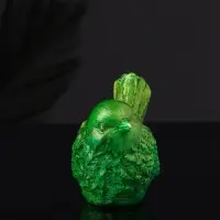 Фигура "Птичка №3 9х6х5 см, зеленый с позолотой