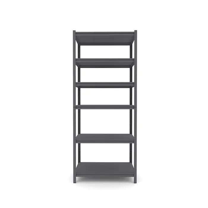 Стеллаж металлический для склада Everest Beamy Luxe-100, 6 полок, разборный, 220&times;90&times;40 см, тёмно-серый