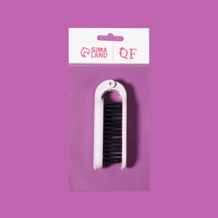 Расчёска массажная, складная, с зеркалом, 3 &times; 10 см, цвет МИКС