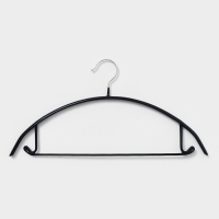 Плечики - вешалки для одежды Доляна, 42&times;20 см, 4 шт, антискользящее покрытие, цвет чёрный