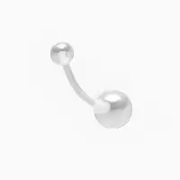 Пирсинг в пупок &laquo;Банан&raquo; шар, штанга L=2 см, прозрачный