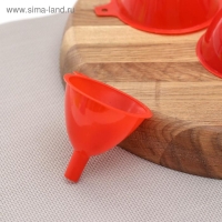 Набор воронок, 3 шт, 9&times;8 см, 8&times;7 см, 6,5&times;6,5 см, цвет МИКС