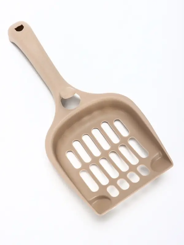 Совок для кошачьего туалета 22.5 х 10 х 5 см, Soft-touch, капучино