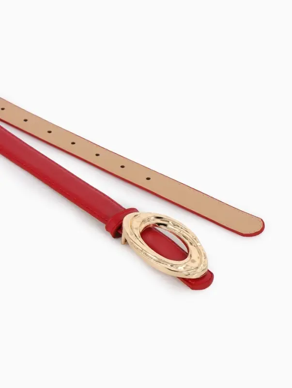 Ремень жен 04-01-01-04, Июнь2513, 2,4*0,3*110 см, без винта, пряж золото, гвоздик, крачный   1090316