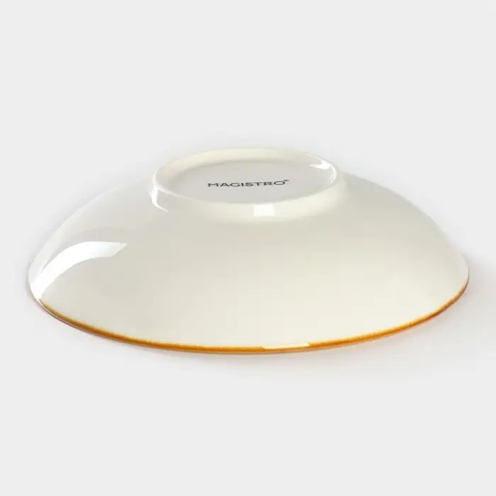 Салатник фарфоровый Magistro &laquo;Церера&raquo;, 400 мл, d=16,5 см, цвет белый