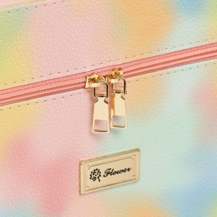 Шкатулка кожзам с зеркалом "Этажи. Рассвет" 27х18х24 см