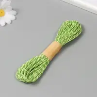 Пряжа 100% целлюлоза "Softino Raffia Color Melange" кручёная, зелёная трава 10м &plusmn;2м