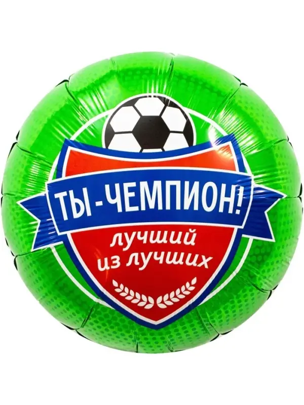 Воздушные шары фольгированные &laquo;Футбол. Ты чемпион&raquo;, 5 шт.