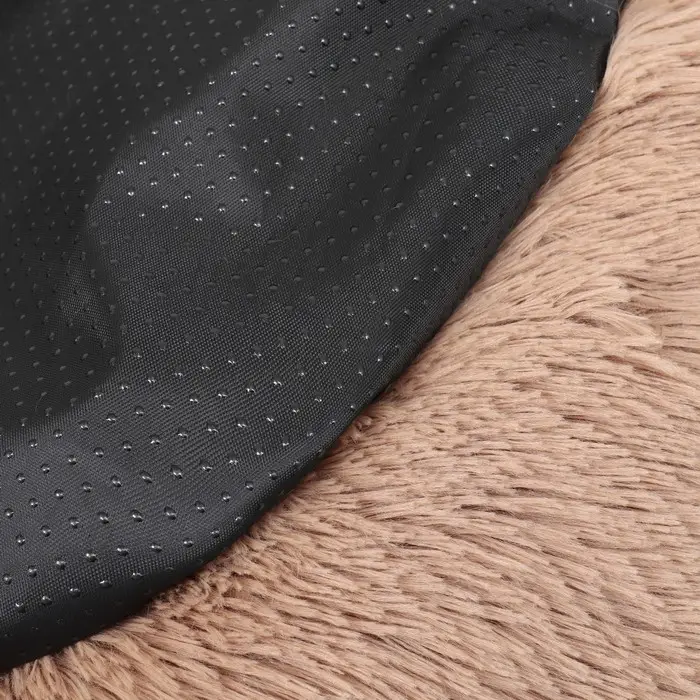 Лежанка для собак и кошек, длинный мех, 45&times;35&times;11 см, коричневая