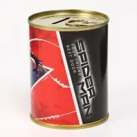 Копилка металлическая, 9.5 см&times;7.5 см&times;7.5 см, Человек-паук