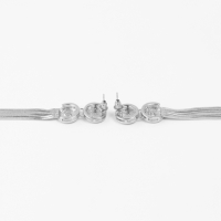 Серьги висячие &laquo;Водопад&raquo; айва, цвет серебро, 10см