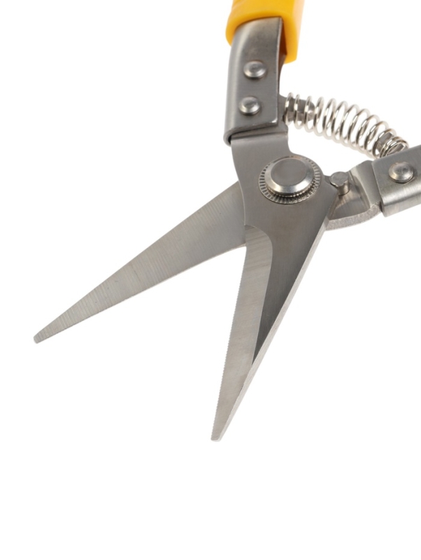 Ножницы по металлу ТУНДРА, авторазжим, пластиковые рукоятки, прямой рез, 200 мм