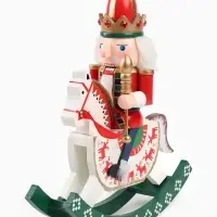 Новогодний декор "Щелкунчик на лошадке" 28 см