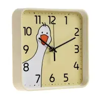 Часы настенные "Гусь", детские, плавный ход,  19х19см, желтые