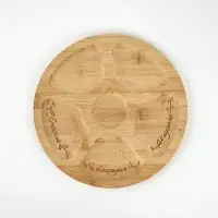 Менажница круглая &laquo;Цветы&raquo;, бамбук, 25 см