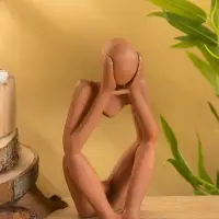 Сувенирный набор "Мыслители" 9х6х20 см (3 шт), алюминий