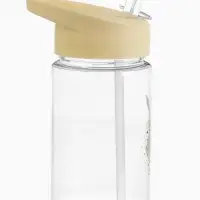 Поильник детский с трубочкой &laquo;Зайка&raquo;, 350мл., цвет бежевый Mum&Baby