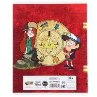 Тетрадь в линейку 24 листа, 5 видов МИКС, обложка мелованный картон, &laquo;Гравити Фолз&raquo;