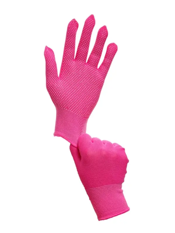 Перчатки садовые, нейлоновые, с нитриловым полуобливом, размер 10, оранжевые, Greengo