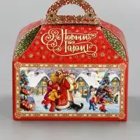 Подарочная новогодняя коробка &laquo;Атмосфера&raquo; Ларец малый 18.5&times;12.5&times;19 см